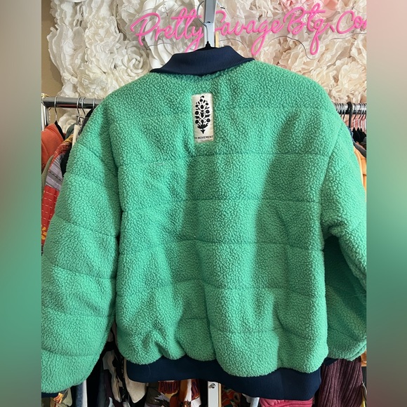 Free People Fleecy Sherpa Scrunchy Pippa Jacket, Various Sizes NWT - Picture 7 of 11